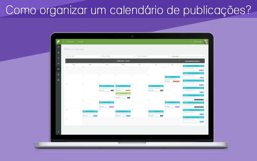 Calendário de Publicações
