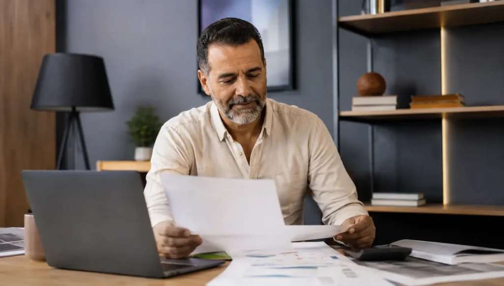 Profissional experiente usando conhecimentos acumulados para empreender depois dos 40