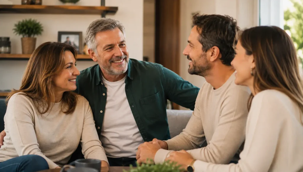Pais e filhos adultos mantendo uma relação próxima e madura